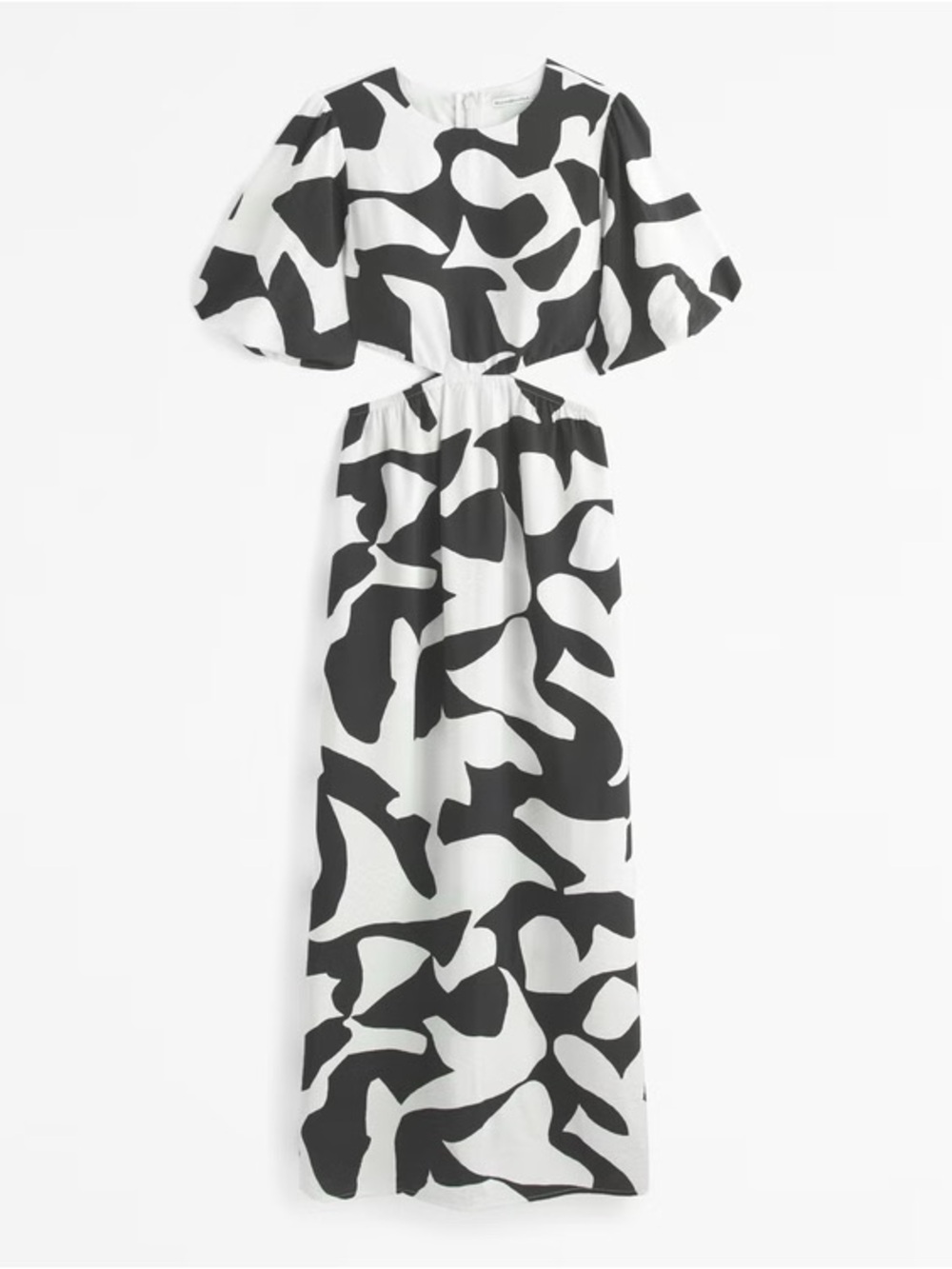 NWT Abercrombie & Fitch Black and White Abstract Cutout Maxi Dress - TALL